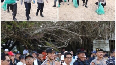 Kapolda Bali dan 5.000 Relawan Satukan Langkah, Bersihkan Pantai Kedonganan
