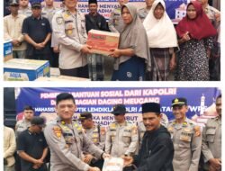 Bansos Kapolri dan Daging Meugang STIK-PTIK Angkatan 83 Disalurkan untuk Korban Banjir di Timang Gajah