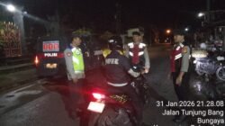Saat Gelar Blue Light Patrol, Polsek Bebandem Himbau Warga Waspada Kejahatan 3C di Wilkum Bebandem 