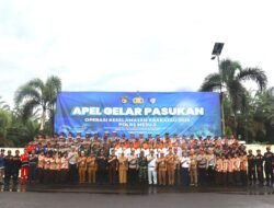 Jajaran Polres Mesuji Melaksana Kan Apel Gelar Pasukan Operasi Keselamatan Krakatau 2026