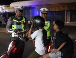 Jaga Kamtibmas Malam Hari, Satgas Preventif Polres Karangasem Pantau Jalur Jalan Nenas Amlapura