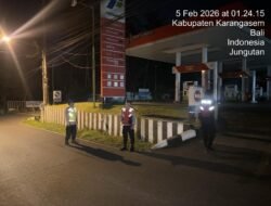 Antisipasi Kejahatan Dimalam Hari Personil Polsek Bebandem Tingkatkan Blue Light Patrol