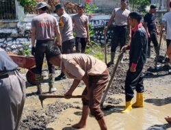 Polres Aceh Tengah dan Brimob Polda Aceh Pulihkan Fasilitas Umum, Pipa Air, dan Aliran Sungai di Dua Kecamatan