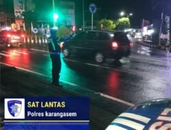 Cegah dan Antisipasi Aksi Balap Liar, Sat Lantas Polres Karangasem Gelar Patroli pada Malam Hari