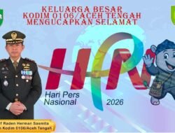 Dandim 0106/Aceh Tengah Ucapkan Selamat HPN ke-80, Tekankan Peran Strategis Pers