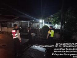 Jaga Kondusifitas Wilayah, Polsek Bebandem Intensifkan Blue Light Patrol di Jalur Utama dan Objek Vital