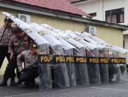 Antisipasi Gangguan Kamtibmas, Sat Samapta Polres Karangasem Gelar Latihan Dalmas Lanjut