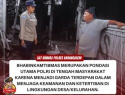 Bhabinkamtibmas Polsek Kota Karangasem, Ajak Warga untuk Turut Serta Menjaga Situasi Kamtibmas