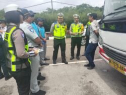 Satgas Ops Keselamatan Agung-2026 Ramp Check di Pintu Keluar Tol Bali Mandara