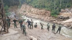 Progres Pembangunan Jembatan Gantung Langit di Burni Bius Capai 50,1 Persen