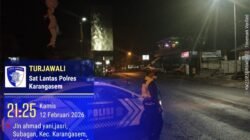 Rutinitas Satuan Lalulintas Polres Karangasem Lakukan Gaturlalin di Malam hari