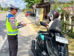 Hari ke-11 Operasi Keselamatan Seulawah 2026, Polres Aceh Timur Edukasi dan Lakukan Pengawasan Masif Kepada Pengguna Jalan