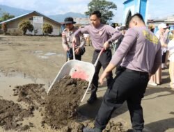 Polri di Aceh Tengah Gotong Royong di Tiga Titik, Percepat Pemulihan Fasilitas Umum Jelang Ramadhan