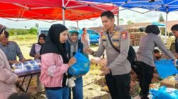 Mahasiswa STIK-PTIK angkatan 83 ikut serta dalam Giat Pasar Murah Sambut Ramadhan di Lapangan Masjid Babussalam Redelong