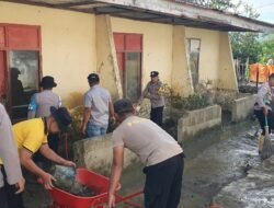 Polsek Kota Takengon Aceh Tengah Gotong Royong Pulihkan Fasilitas Pendidikan di SDN 9