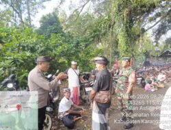 Bhabinkamtibmas Berikan Pengamanan Kegiatan Upacara Butha Yadnya di Desa Rendang