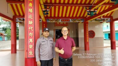 Polsek Pemulutan Satuan polres ogan ilir Intensifkan Patroli dan Pengamanan Ibadah Imlek 2026