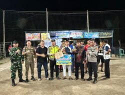 Pengamanan Turnamen Bola Voly Babak Grand Final P2S Muda Cup Desa Suka Negara oleh Polsek Belitang III