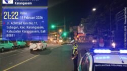 Cegah dan Antisipasi Laka Lantas,  Satlantas Polres Karangasem Gelar Patroli Malam 