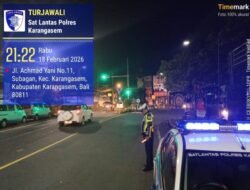 Cegah dan Antisipasi Laka Lantas,  Satlantas Polres Karangasem Gelar Patroli Malam 