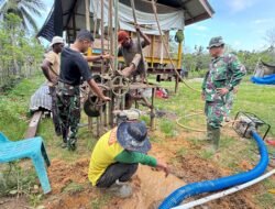 Hadirkan Sumber Air Bersih, Satgas TMMD Ke-127 Bangun Sumur Bor di Titik 3 Desa Jeumpa Sikureung