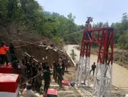 Progres Pembangunan Jembatan Gantung Kalaili Capai 50,3 Persen di Linge