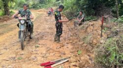 Satgas TMMD Ke-127 Kodim 0111/Bireuen Laksanakan Pengukuran Jalan untuk Pastikan Pembangunan Tepat Sasaran.