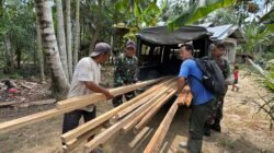 Satgas TMMD Ke-127 Kodim 0111/Bireuen Laksanakan Penurunan Material Rumah di Desa Jeumpa Sikureng.