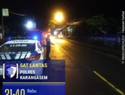 Antisopasi dan Cegah Aksi Balap Liar, Sat Lantas Polres Karangasem  Gelar Patroli pada Malam Hari