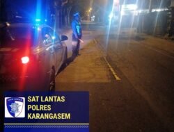 Pastikan Ketertiban dan Kelancaran Arus Lalulintas, Sat Lantas Polres Karangasem Melalakun Gatur Lalin Pada Malam hari