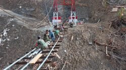 Progres Jembatan Gantung Kalaili di Linge Capai 51,5 Persen, TNI Terus Kebut Pekerjaan