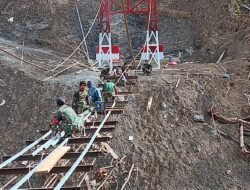 Progres Jembatan Gantung Kalaili di Linge Capai 51,5 Persen, TNI Terus Kebut Pekerjaan