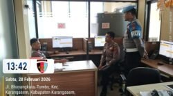 Sipropam Polres Karangasem Lakukan Pengecekan dan Pengawasan, kepada Personil Pelayanan Call Center 110 dan Piket Fungsi.