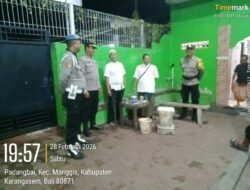 Personil Polsek Padangbai Berikan Rasakan Aman dan Nyaman,kepada Warga Saat Menjalankan Ibadah Sholat Tarawih di Bulan Suci Ramadan