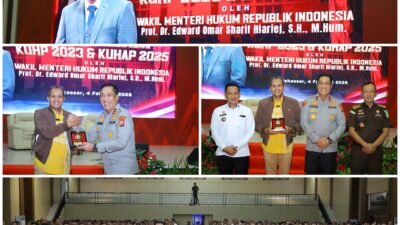Wamenkum Sosialisasikan KUHP 2023 dan KUHAP 2025 di Polda Sulsel, Kapolda Tekankan Kesamaan Persepsi Penyidik
