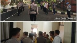 Sipropam Polres Karangasem Laksanakan Pengawasan Serah Terima Piket Fungsi, dan Pemeriksaan Kondisi Tahanan