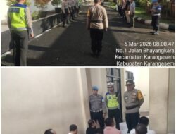 Piket Sipropam Polres Karangasem Laksanakan Pengecekan dan Pengawasan Serah Terima Piket Fungsi,  serta Periksa Kondisi Tahanan