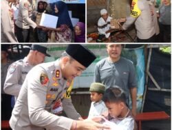 Melalui Safari Ramadhan, Kapolres Karangasem Salurkan Bansos dan Santunan bagi Warga Kurang Mampu di Kecicang Islam