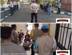 Propam Lakukan Giat Rutin,  Pengecekan dan Pengawasan Piket Fungsi dan Kondisi Ruang Tahanan