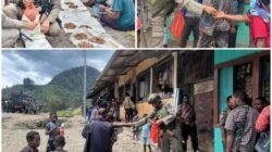 Pererat Kedekatan Polri dengan Masyarakat, Personel Ops Damai Cartenz Belanja dan Berbagi di Sinak