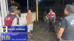 Jaga Kondusifitas Situasi Keamanan Wilayah Hukumnya, Polsek Rendang Tingkatkan Patroli Kamtibmas