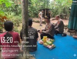 Wujud Nyata Kepedulian Polsek Bebandem, Salurkan Bantuan Sembako kepada Korban Pohon Tumbang di Desa Bhuana Giri