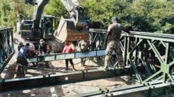 Progres Pembangunan Jembatan Bailey di Lukup Sabun Barat Aceh Tengah Capai 35 Persen