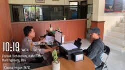 Polsek Bebandem Tangani Laporan Warga Jungutan, yang Kehilangan KTP 