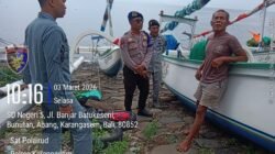 Jaga Kondusivitas Laut, Sat Polairud Polres Karangasem dan Bakamla Sambangi Nelayan di Batu Keseni