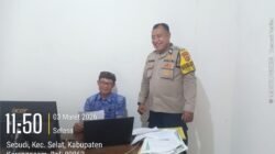 Bhabinkamtibmas Desa Sebudi Coolling System Bersama Staf Desa Sebudi, Sampaikan Pesan Kamtibmas