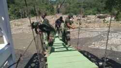 Progres Pembangunan Jembatan Gantung di Desa Burlah Capai 88 Persen