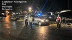 Jaga Kamtibmas Tetap Kondusif, Polsek Bebandem Intensifkan “Blue Light Patrol” di Jalur Kuncara Giri Hingga Desa Macang