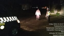 Polsek Karangasem mengintensifkan Blue Light Patrol Pantau Situasi Kamtibmas di Area GOR Gunung Agung Amlapura
