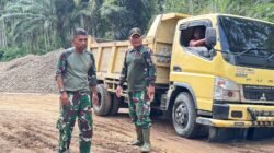 Pastikan Ketersediaan Material TMMD, Kasdim 0111/Bireuen Tinjau Lokasi Pengambilan Material di Desa Alu Lam Saba